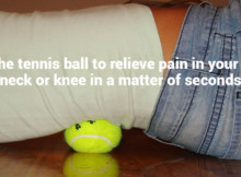 Use the tennis ball to relieve pain in your back, neck or knee in a matter of seconds